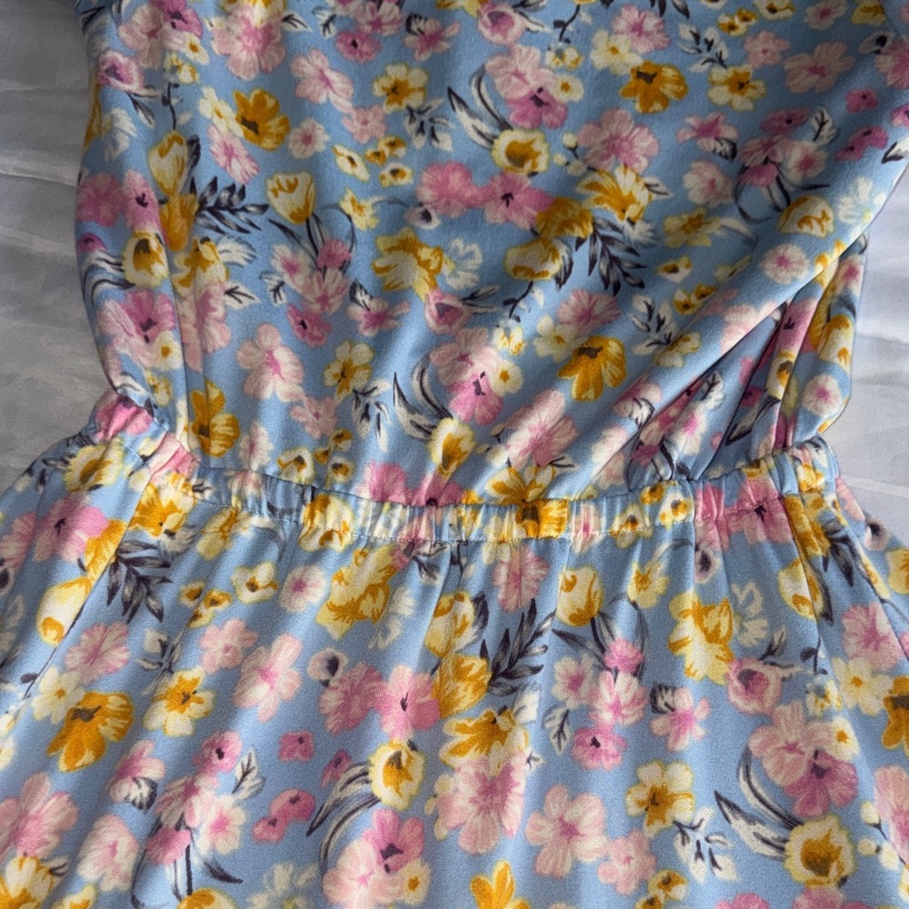 BCBGirls Kids Floral Dress - Soft Blue and Yellow - Picture 7 of 7